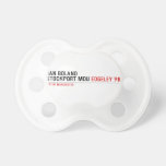 Jan Boland Stockport MDU  Pacifiers