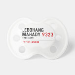 LEBOHANG MAHADY  Pacifiers
