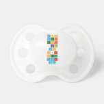 abc
 def
 ghi
 jkl
 mno
 pqr
 stu
 vwx
 yz  Pacifiers
