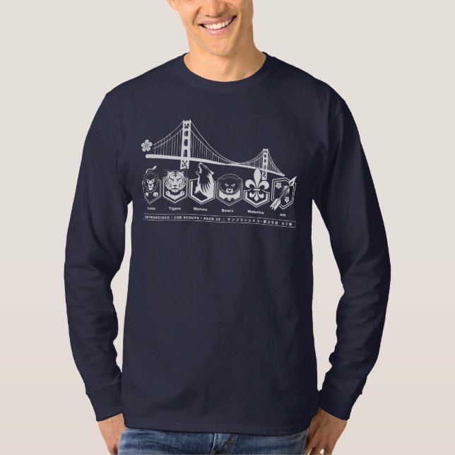 Pack 29 - Golden Gate Long Sleeve  T-Shirt (Front)