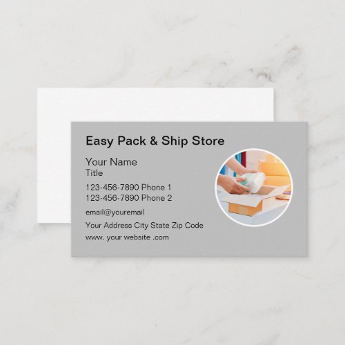 Pack And Ship Parcel Logo Business Card