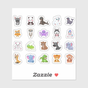[Pack] Cut Animals   Domesticated & Wild Adorable Sticker