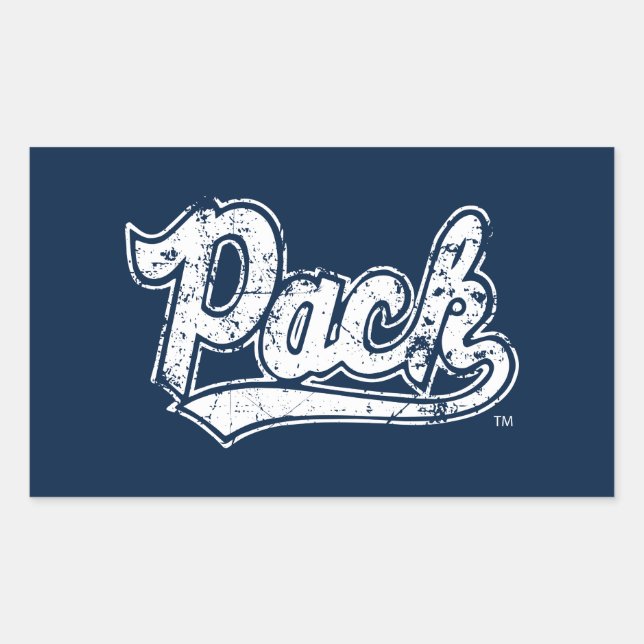 Pack Distressed Rectangular Sticker (Front)