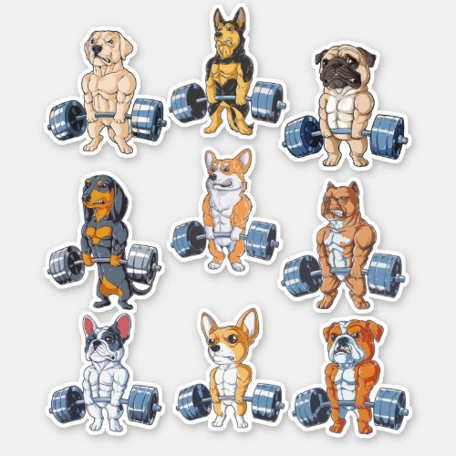 Pack Dog Gym Lover _ Funny Gym Lover Pack 6 Sticker