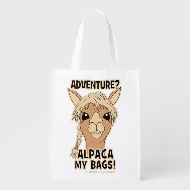 Pack My Bags Funny Alpaca Llama (Front)
