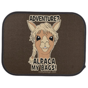 Pack My Bags Funny Alpaca Llama Car Floor Mat