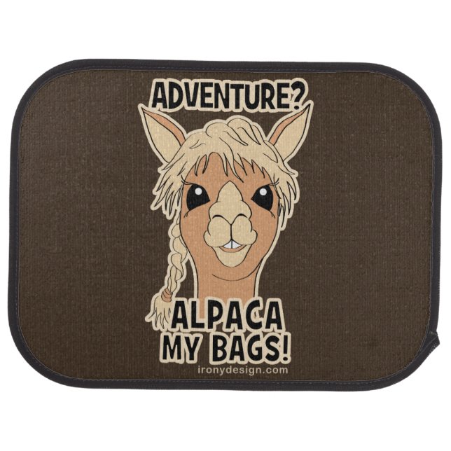 Pack My Bags Funny Alpaca Llama Car Floor Mat (Rear)