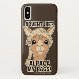 Pack My Bags Funny Alpaca Llama iPhone X Case