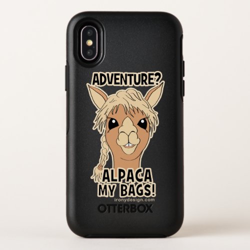 Pack My Bags Funny Alpaca Llama OtterBox Symmetry iPhone X Case
