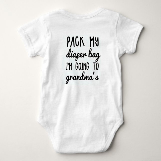 PACK MY DIAPER BAG BABY BODYSUIT (Back)