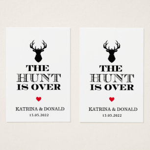 Pack of 100 No Hole The Hunt is Over Rustic Tags