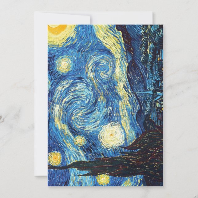 Pack of 100 Van Gogh Starry Night Invitations (Front)