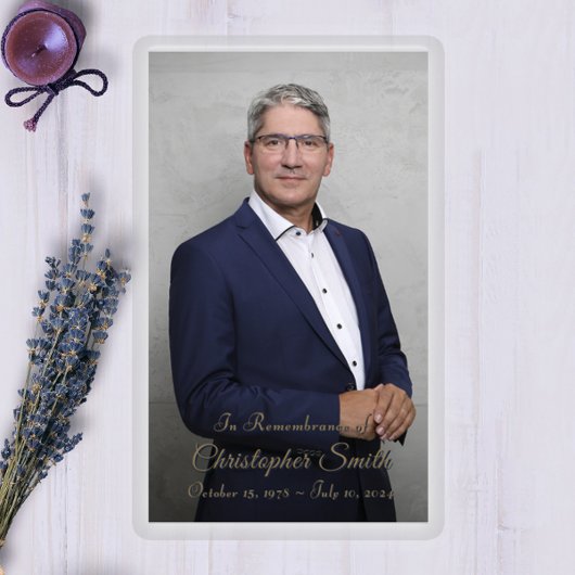 Pack Of 10 Laminated Prayer Memorial Cards  (Front)