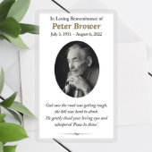 Pack of 10 Laminated Prayer Memorial Cards (Front)