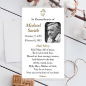 Pack of 10 Laminated Sympathy Memorial Cards  (Front)