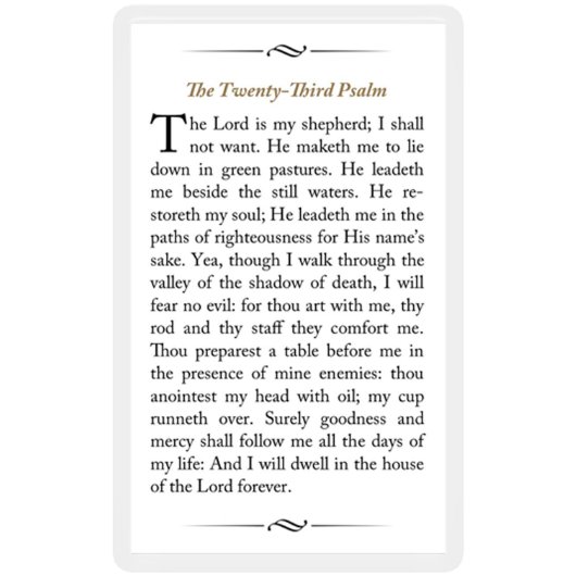 Pack of 10 Laminated Sympathy Memorial Cards  (Back)