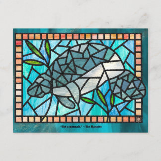 PACK OF 10 Manatee (not a) Mermaid Note Card
