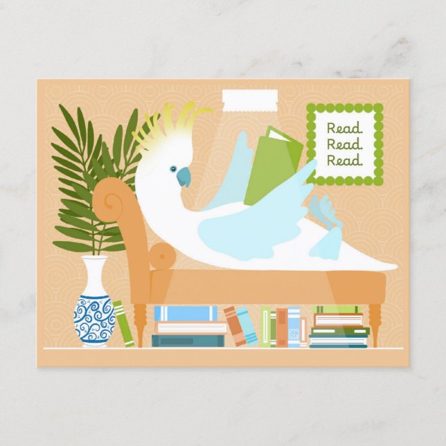 PACK of 10 Reading Cockatoo Postcards (Front)