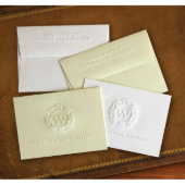 Pack of 25 Embossed Initial Folded Note Cards (Front)