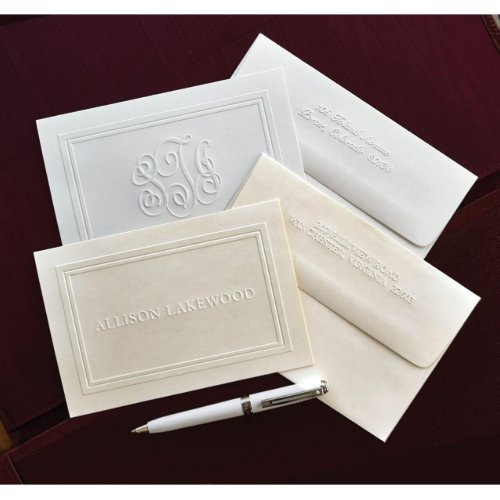 Pack of 25 Great Double_Embossed Folded Note Cards