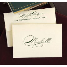 Pack of 25 Imperial Script Folded Note Cards