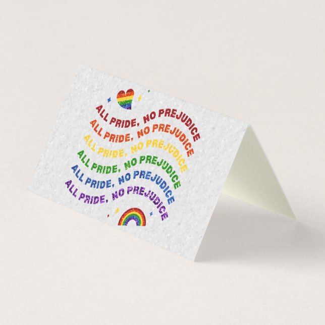 Pack of 25 LGBT Glitter All Pride No Prejudice (Front)