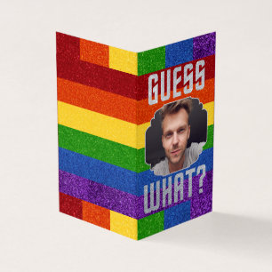Pack of 25 LGBT Glitter Coming Out Photo Card