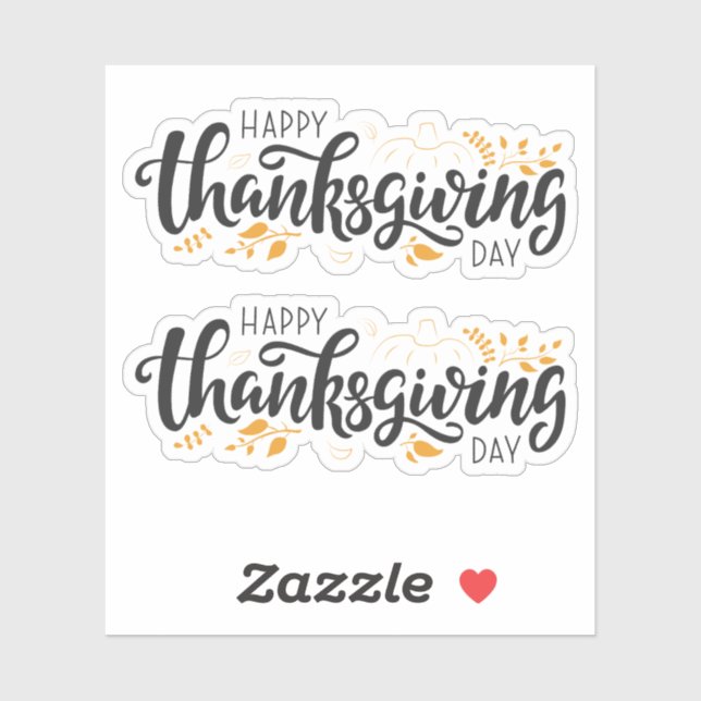 Pack of 2 Thanksgiving Sticker (Sheet)