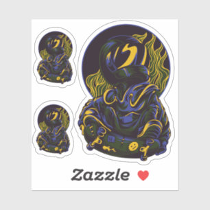 Pack of 3 Spaceman Sticker