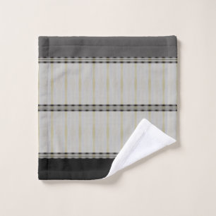 Pack Of 4 Black And Gray Patterned Wash Cloth