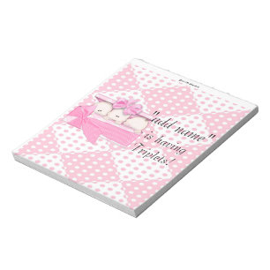 Pack of Baby Shower Candy Bar Wrappers Party Favor Notepad