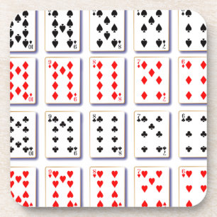 Pack of Cards On White Beverage Coaster