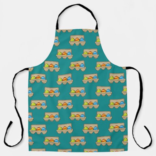 Pack of Colorful Cartoon Easter Eggs Apron