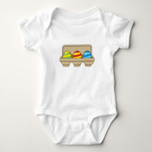 Pack of Colorful Cartoon Easter Eggs Baby Bodysuit