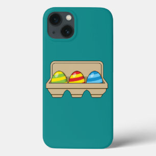 Pack of Colorful Cartoon Easter Eggs iPhone 13 Case