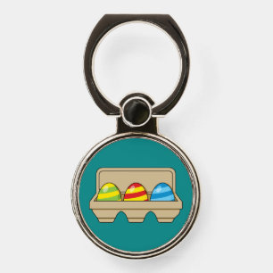 Pack of Colorful Cartoon Easter Eggs Phone Ring Stand