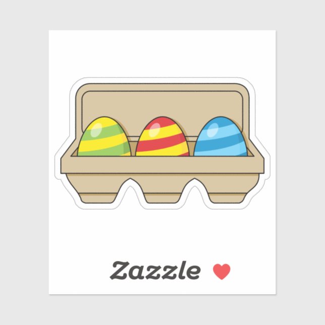 Pack of Colorful Cartoon Easter Eggs Sticker (Sheet)