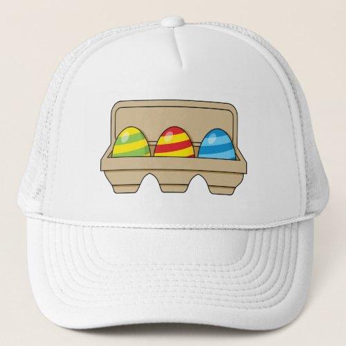 Pack of Colorful Cartoon Easter Eggs Trucker Hat