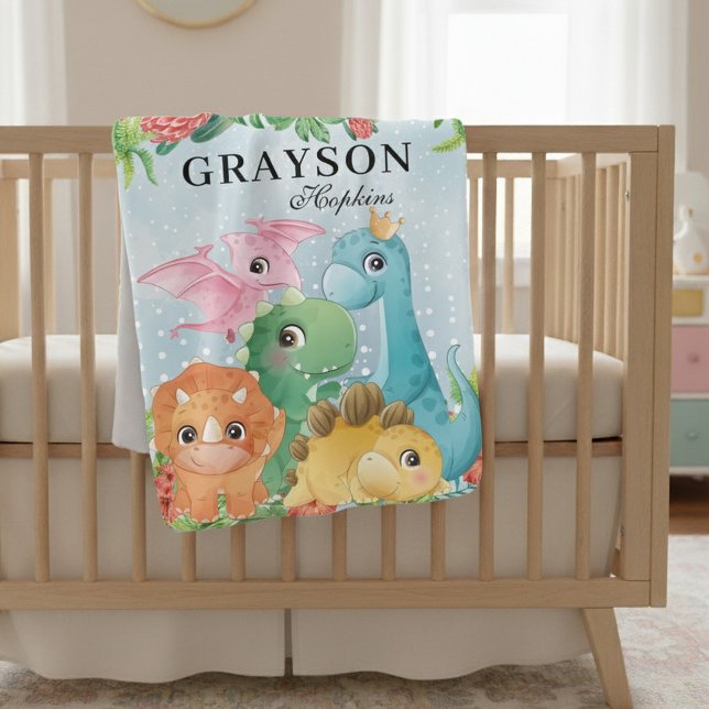 Pack of Dinosaurs Baby Blanket + Tropical Foliage (Creator Uploaded)