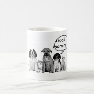 PACK OF DOGS COFFE/TEA MUG SAYS GOOD MORNING