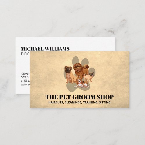 Pack of Dogs  Dog Paw Business Card