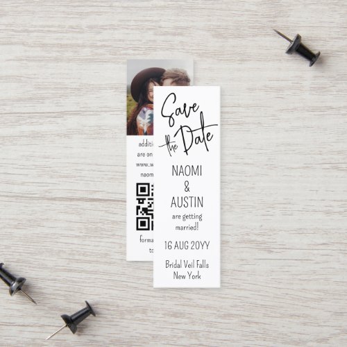 Pack of Mini Bookmark Wedding Save the Date Cards