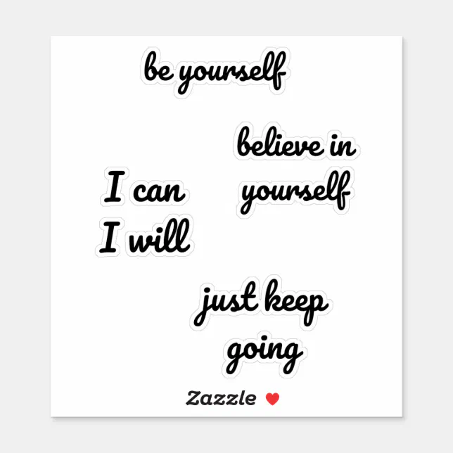 Motivational Sticker Pack, Zazzle