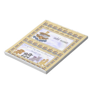 Pack of Noahs Ark Candy Bar Wrapper Party Favor Notepad