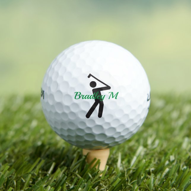Pack Of Personalized Golf Balls With Name (Insitu Tee)