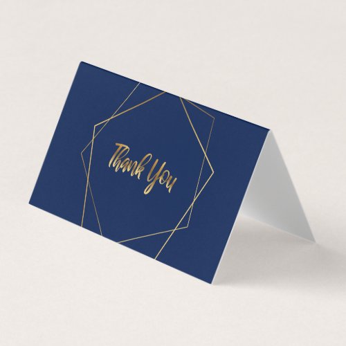 Pack of Thank You Cards with gold pentagons