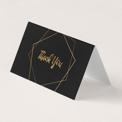 Pack of Thank You Cards with gold pentagons