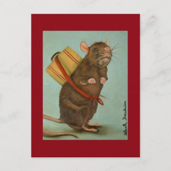 Pack Rat Postcard by paintingmaniac at Zazzle