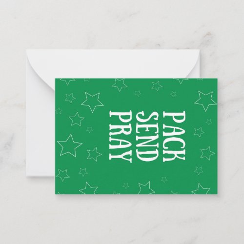 Pack Send Pray Blank Note Card