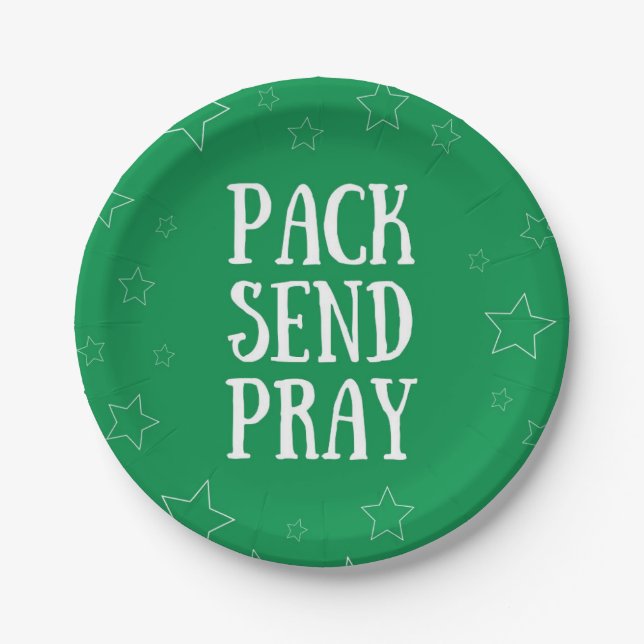 Pack Send Pray Paper Plate (Front)